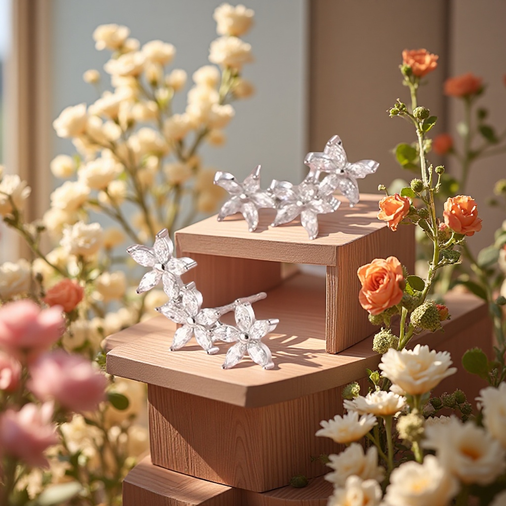 时尚锆石耳环耳饰简约耳环女士气质百搭耳饰品潮流耳环款式产品图