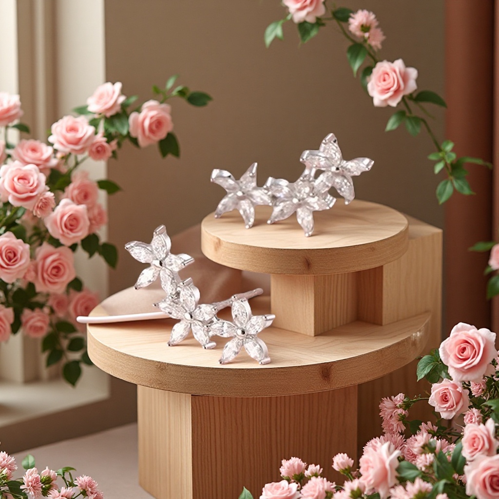 时尚锆石耳环耳饰简约耳环女士气质百搭耳饰品潮流耳环款式