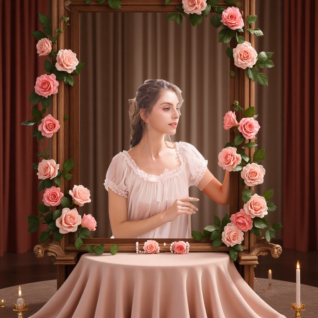 Court retro sexy nightgown for women, summer princess lace short-sleeved home wear, laid-back style, can be worn outside as women's lace chiffon shirt, women's chiffon shirt Item Picture