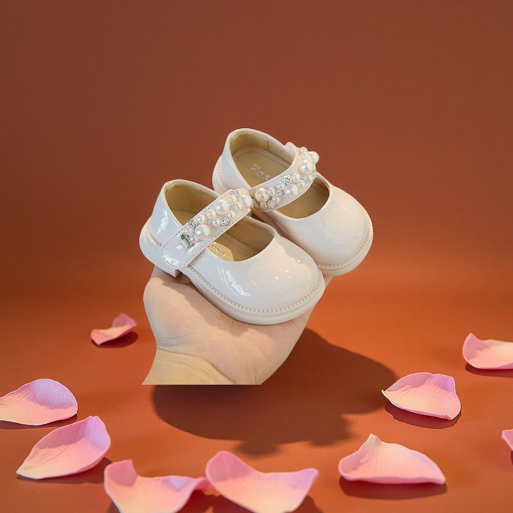 Spring new soft-soled princess shoes for children and infants, one-year-old walking shoes with evening dress, children's single shoes, red leather shoes Specification image