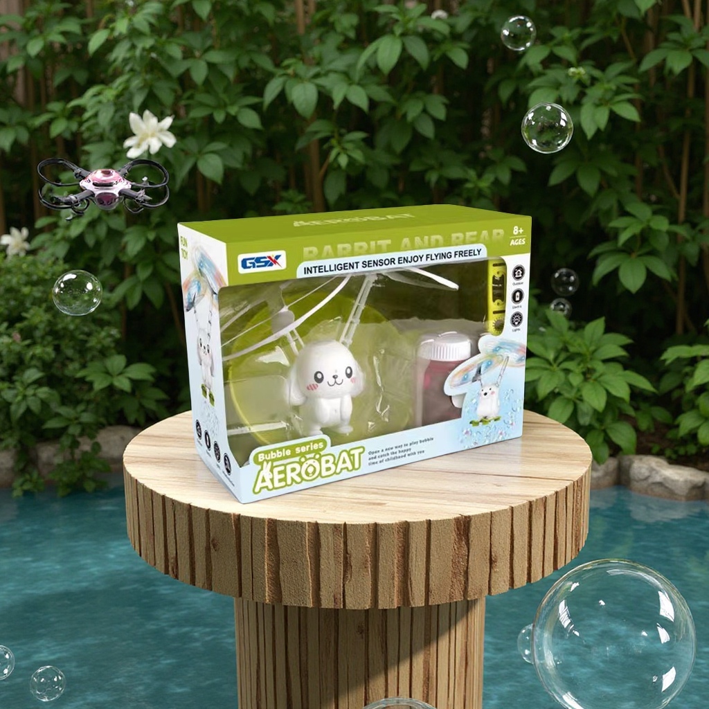 智能悬浮飞行器泡泡机遥控飞行器飞天娃娃儿童玩具飞行模型适合户外娱乐多功能飞行器