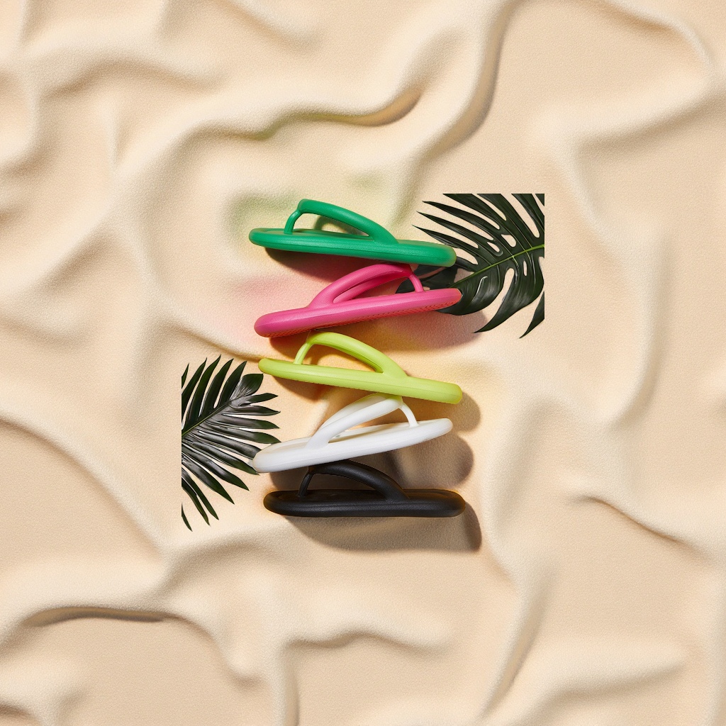 2024新款纯色厚底踩屎感人字拖女夏外穿一体成型夹脚eva家居毛毛拖鞋