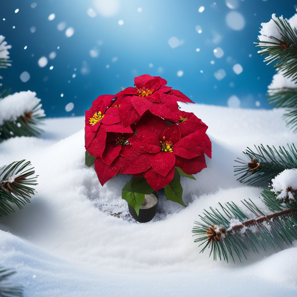 7头仿真一品红产品图