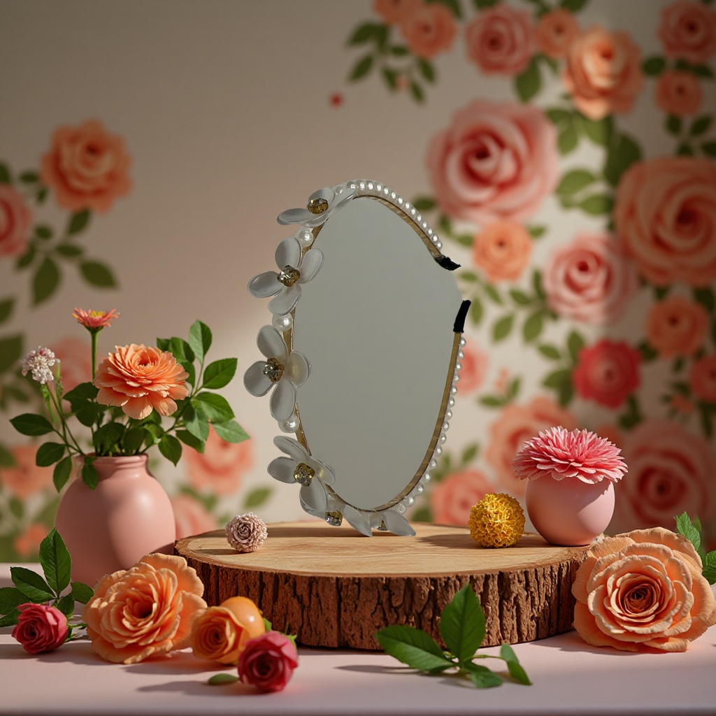 日韩网红外出发箍女气质头箍双层珍珠花朵甜美发饰头饰品产品图