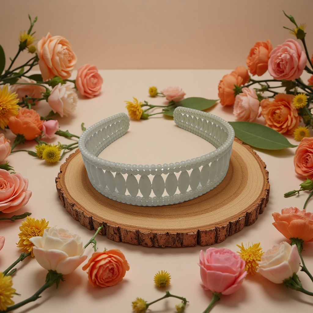 日韩超仙网红外出发箍女气质头箍压发双层珍珠花朵甜美发饰产品图