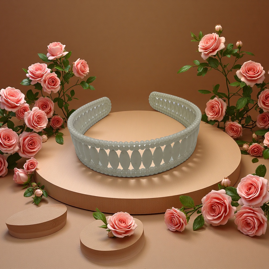 日韩超仙网红外出发箍女气质头箍压发双层珍珠花朵甜美发饰