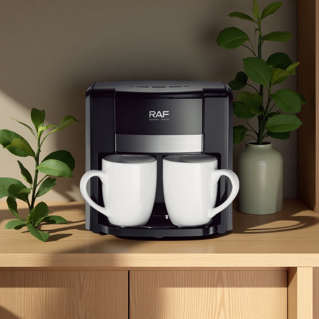 RAF European standard cross-border small semi-automatic coffee machine, household drip, American double-cup automatic Mocha pot, kitchen appliances Application Scenario