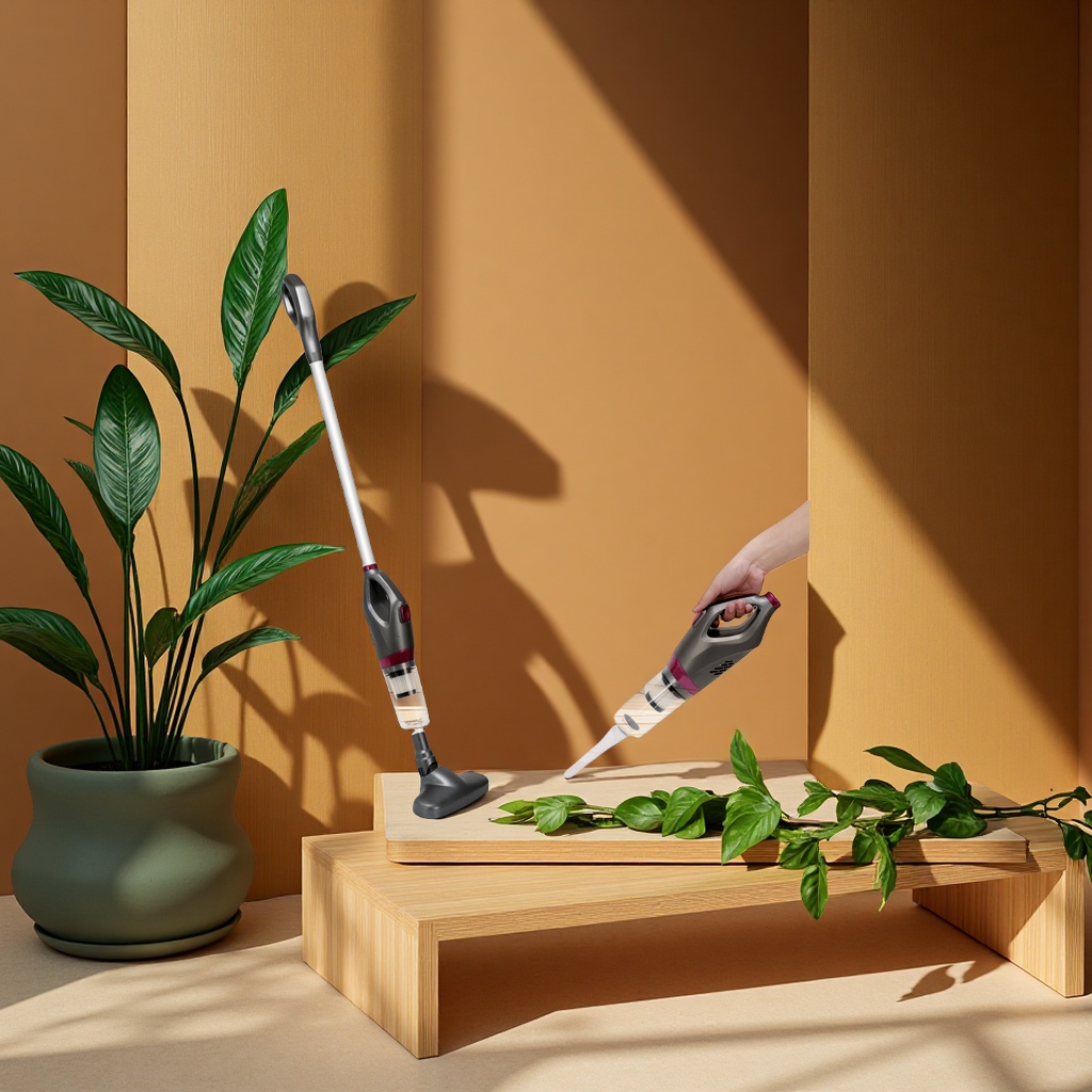 Portable handheld vacuum cleaner, wireless charging for car and home use, mite and dust removal, small and powerful portable carpet cleaner