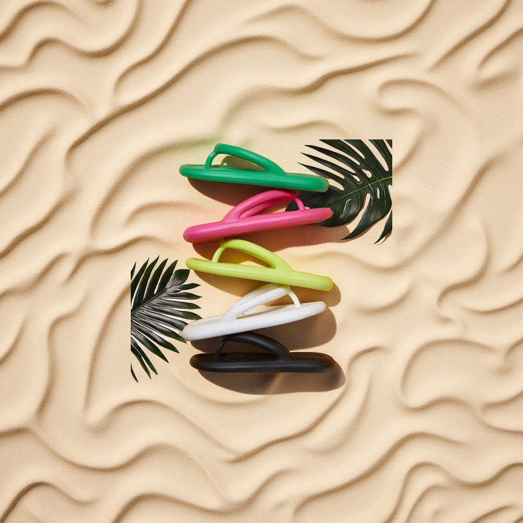 2024新款纯色厚底踩屎感人字拖女夏外穿一体成型夹脚eva家居毛毛拖鞋