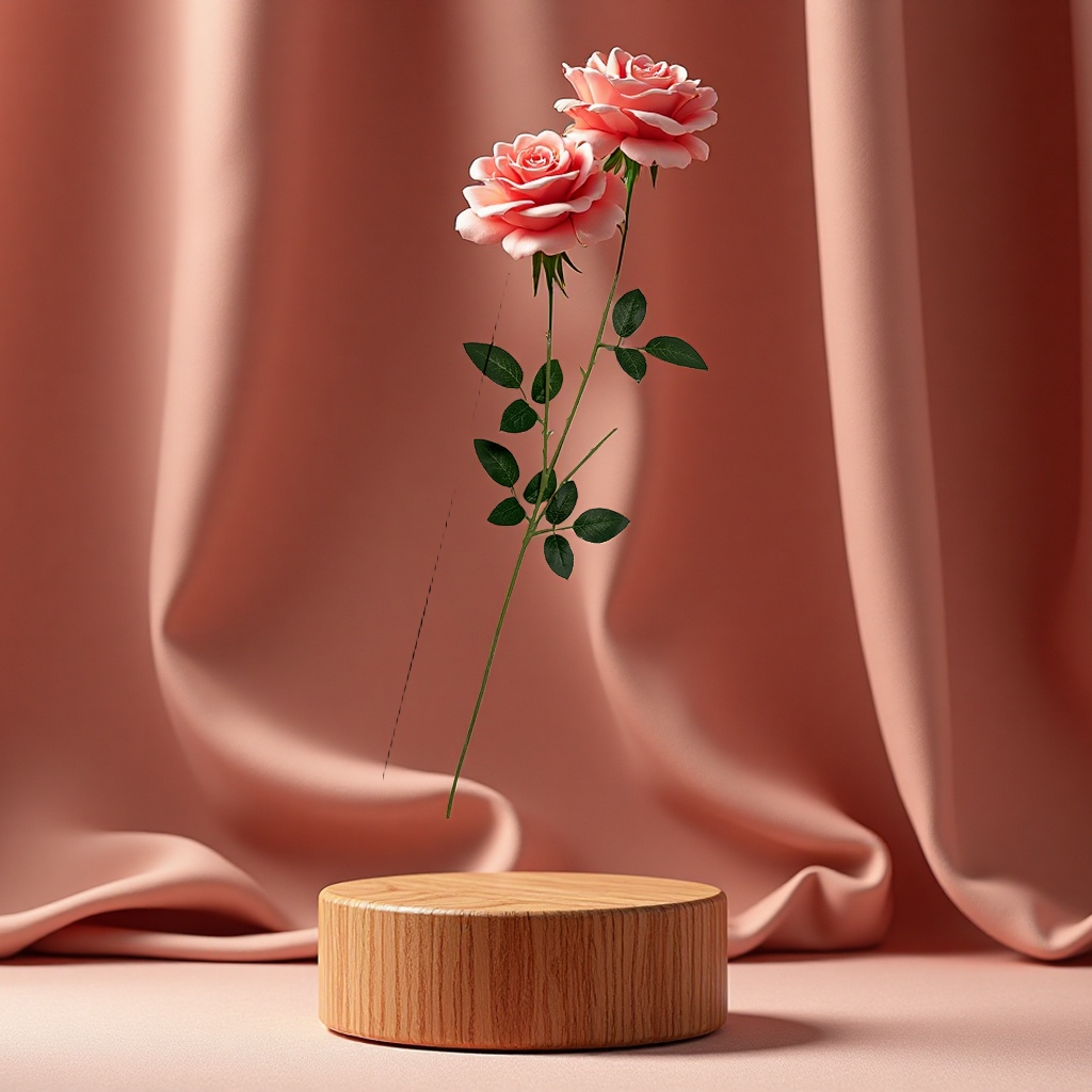 Simulación rosy flower pole malla de alambre de hierro para flores plastic flower pole jabón flower pole múltiples ramas con hojas oficina cultura jardinería decoración details Picture