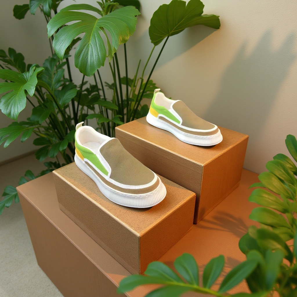 Spring new men's breathable canvas shoes, thick-soled one-foot casual trendy shoes, versatile flat shoes, women's casual single shoes details Picture