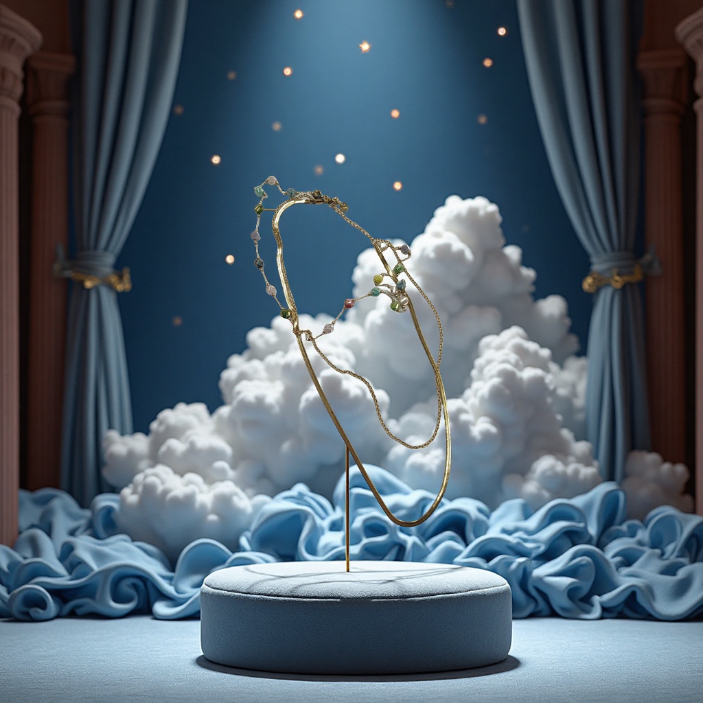 时尚珠宝女款金色玉坠天然石项链墨西哥风格简约百搭送礼