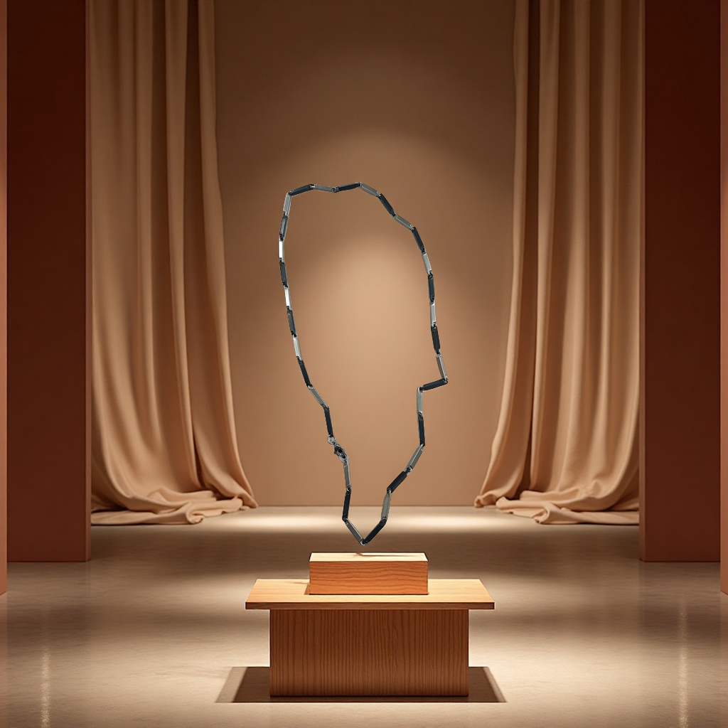 时尚珠宝女款金色玉坠天然石项链墨西哥风格简约百搭首饰品162756229