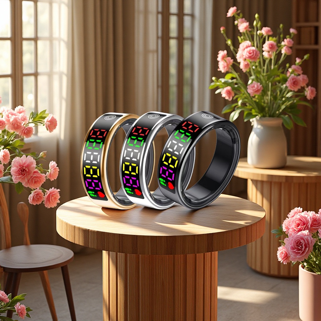 智能健康戒指多功能心率血氧监测运动睡眠追踪防水时尚佩戴男女适用