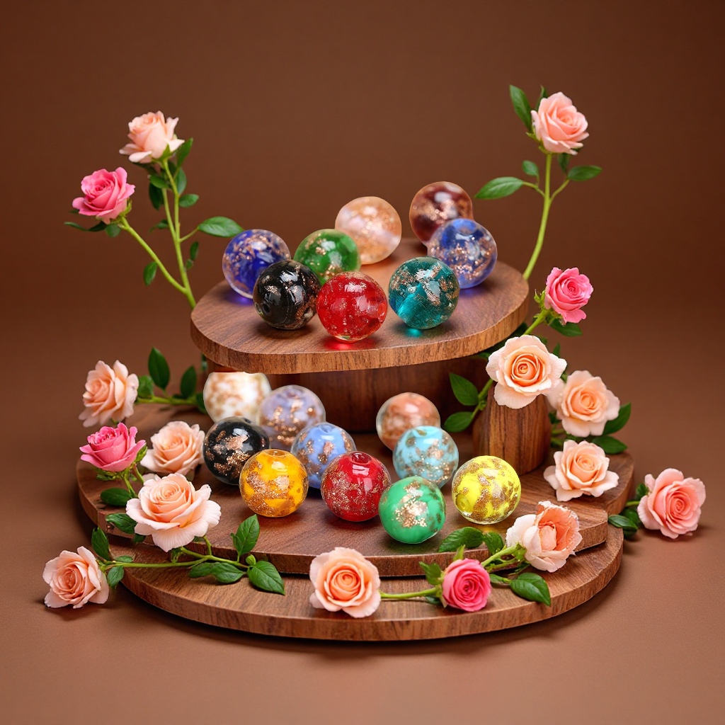 金沙夜光琉璃圆珠手链厂家直销时尚手饰夜光珠子手串简约潮流饰品