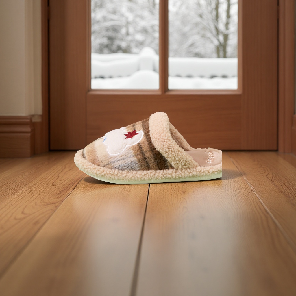 Lidani Winter women's cotton slippers, indoor warm woolen slippers, men's home shoes 2025 new style, warm feet, thick soles, soft and comfortable Specification image