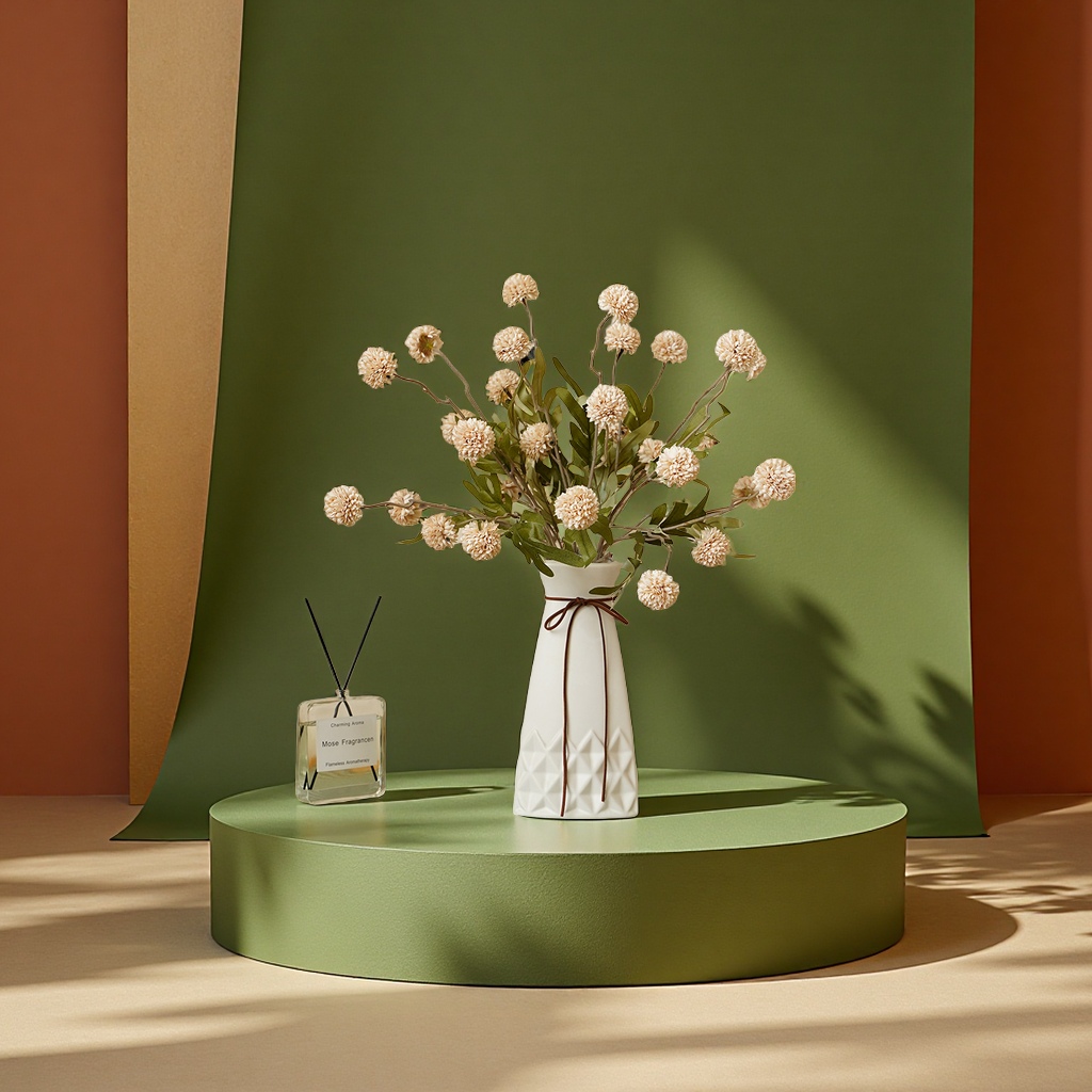 仿真五头蒲公英婚礼客厅装饰迷你乒乓球菊绢花秋色小球花园摆件宠物园艺水培生态瓶