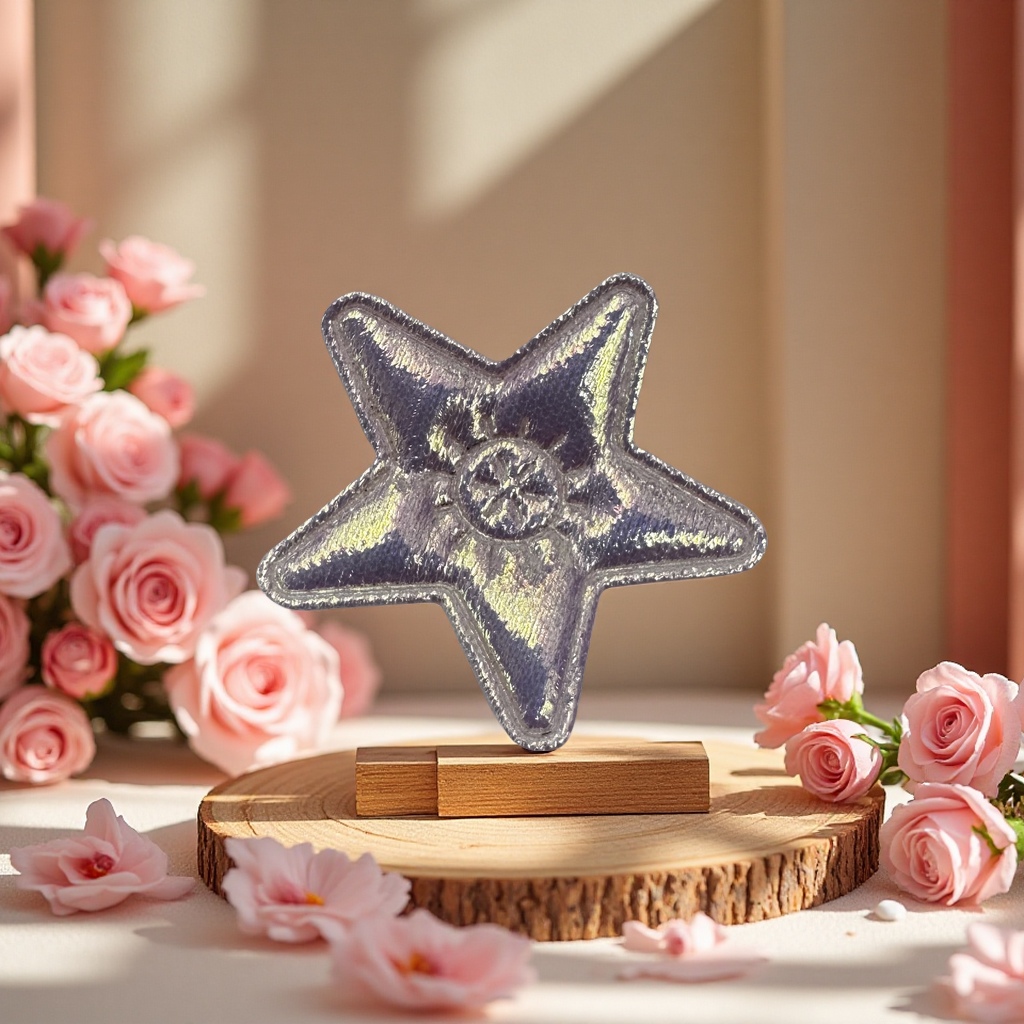 炫彩五角星装饰品3.4公分创意手工DIY装饰挂件彩色星星节日装饰品产品图