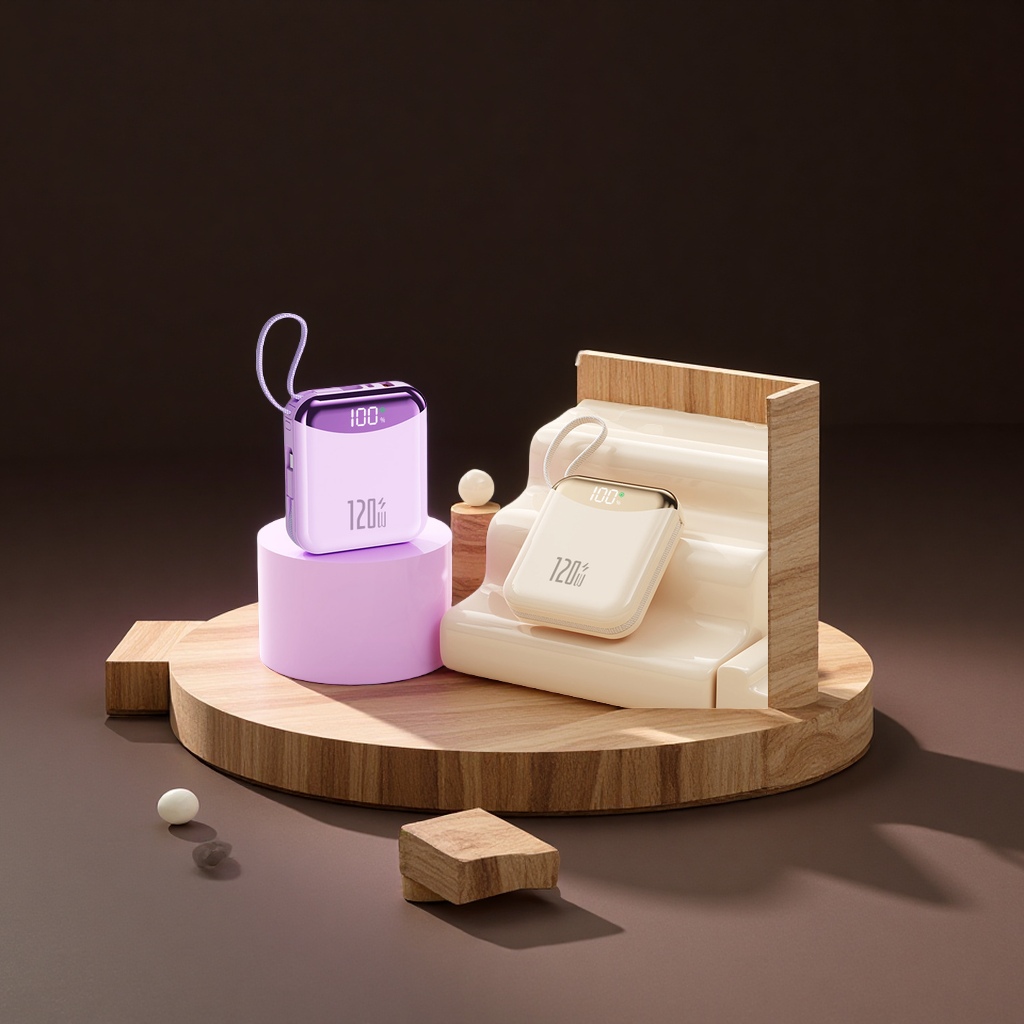 2025新款超级快充充电宝20000毫安大容量便携式自带线数码手机移动电源礼品印制