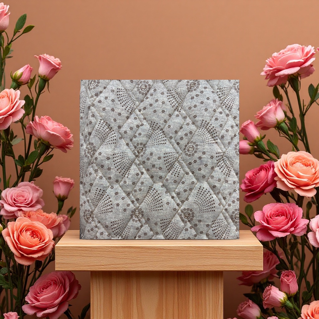 Quilted milk silk interlayer polyester fiber for warmth, thick, fashionable, warm and comfortable in winter, catching the eye details Picture