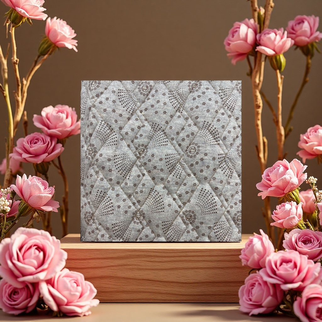 Quilted milk silk interlayer polyester fiber for warmth, thick, fashionable, warm and comfortable in winter, catching the eye Specification image