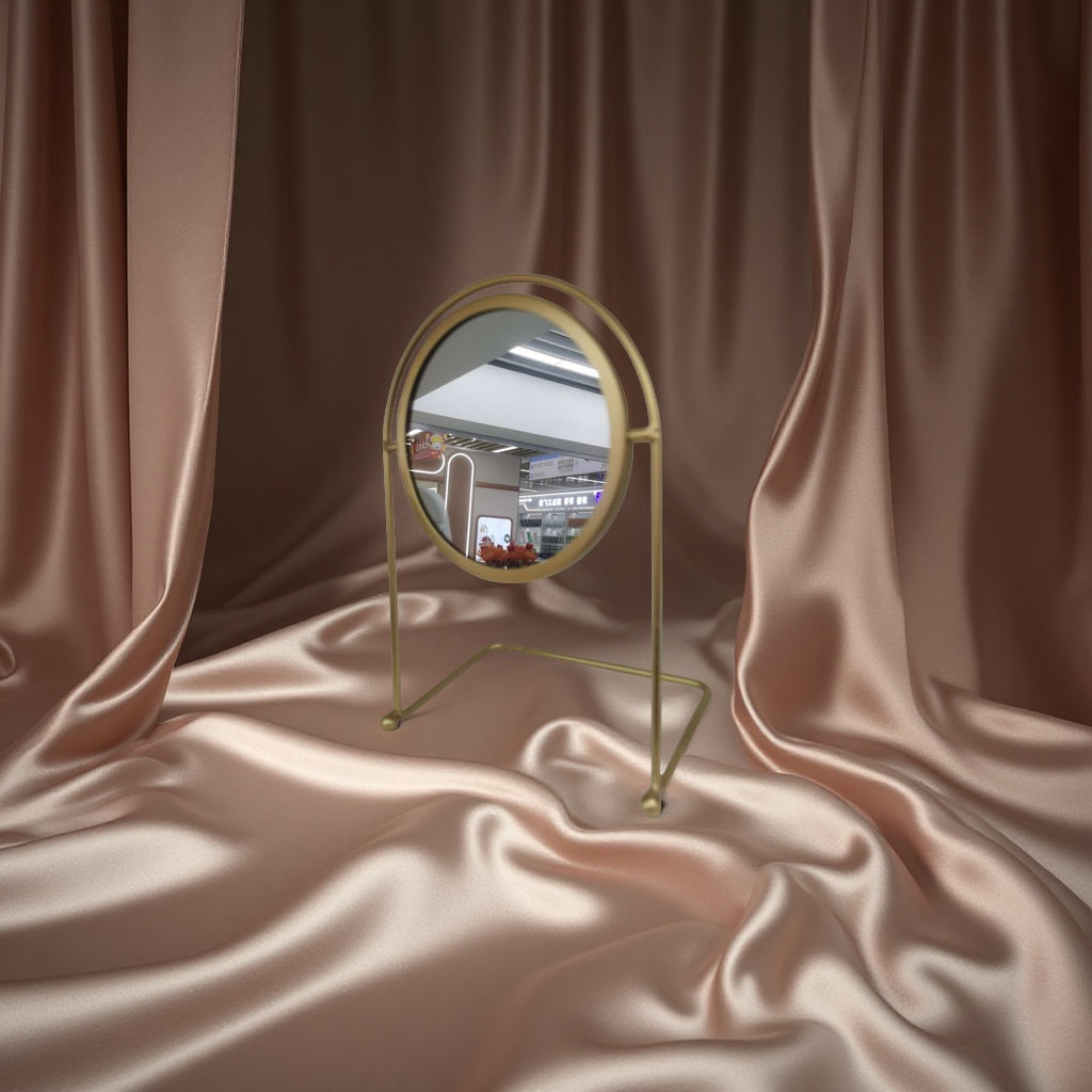 镜子毛绒便携化妆镜小镜子女生可爱桌面镜子化妆用品装饰品