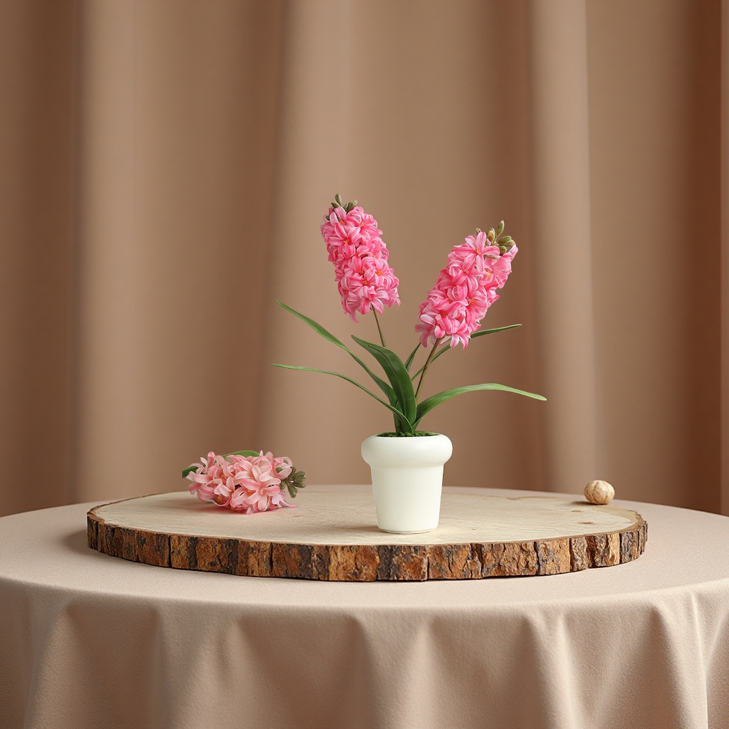 风信子飞燕草仿真手感室内家居餐桌摆件婚庆摄影布景假花批发办公文化园艺盆栽