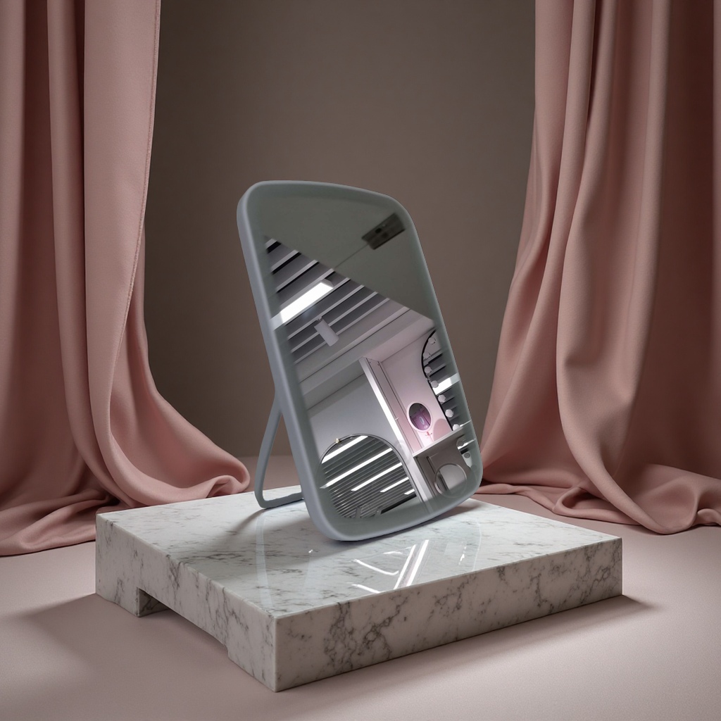 镜子毛绒便携化妆镜小镜子桌面镜子女生化妆镜子梳妆镜子化妆用品