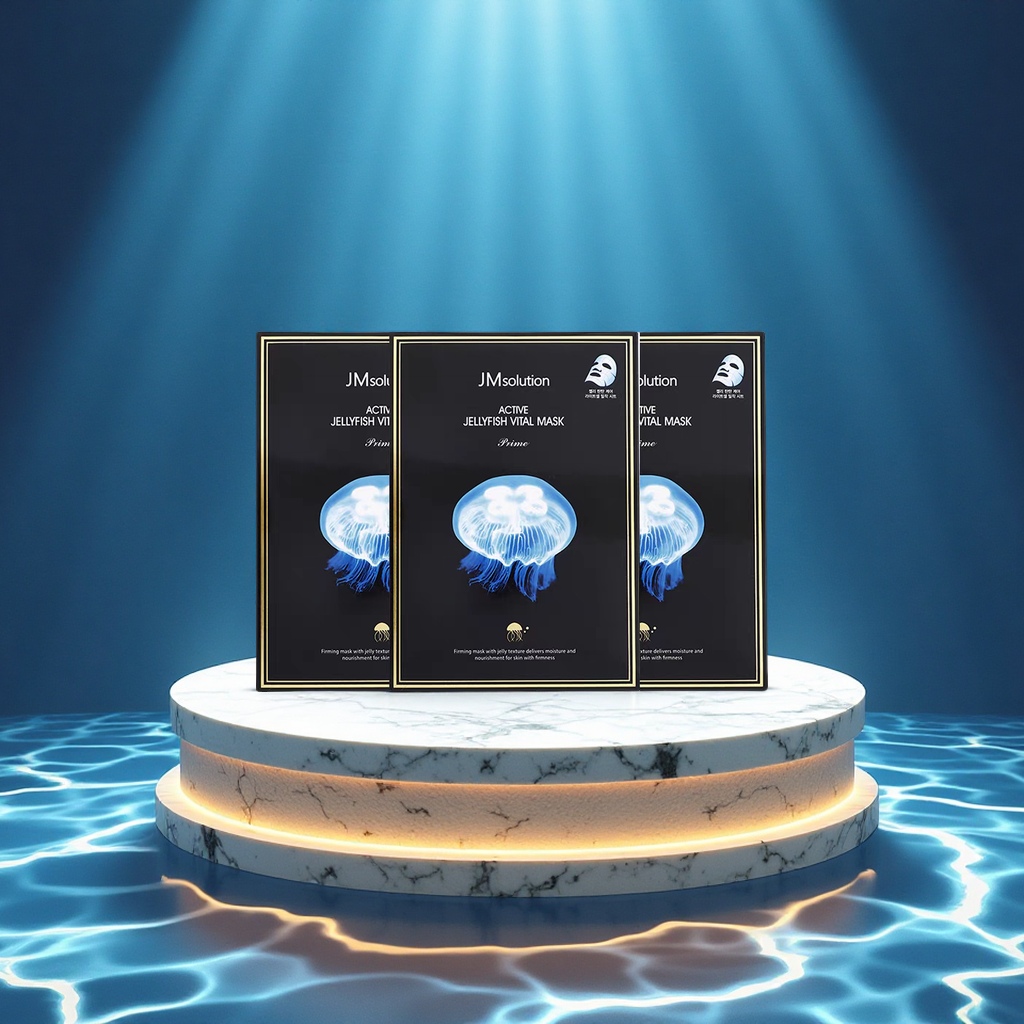 韩国水母面膜10片装补水保湿深层滋养提亮肤色舒缓肌肤面膜包邮