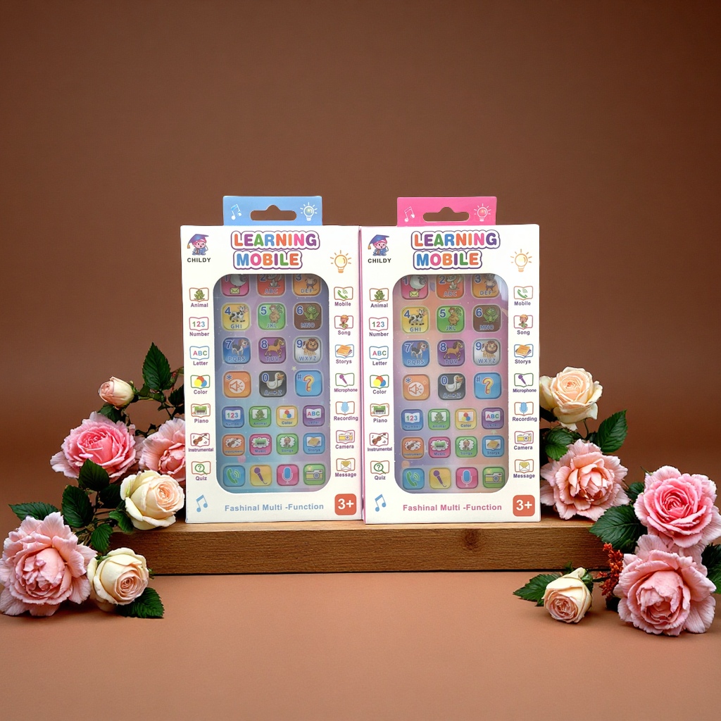 新款益智早教学习手机充电版英文俄文双语启蒙儿童智能玩具适合幼儿早教学习