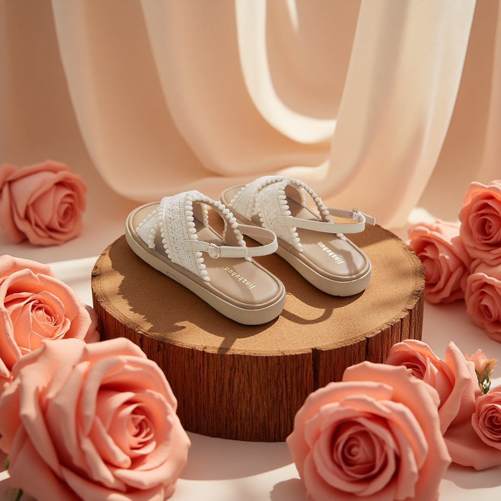 French sandals for women's summer 2025 new style, genuine leather flat, versatile and not tiring to the feet. Pair with skirts, outerwear, accessories, hairpins and headwear