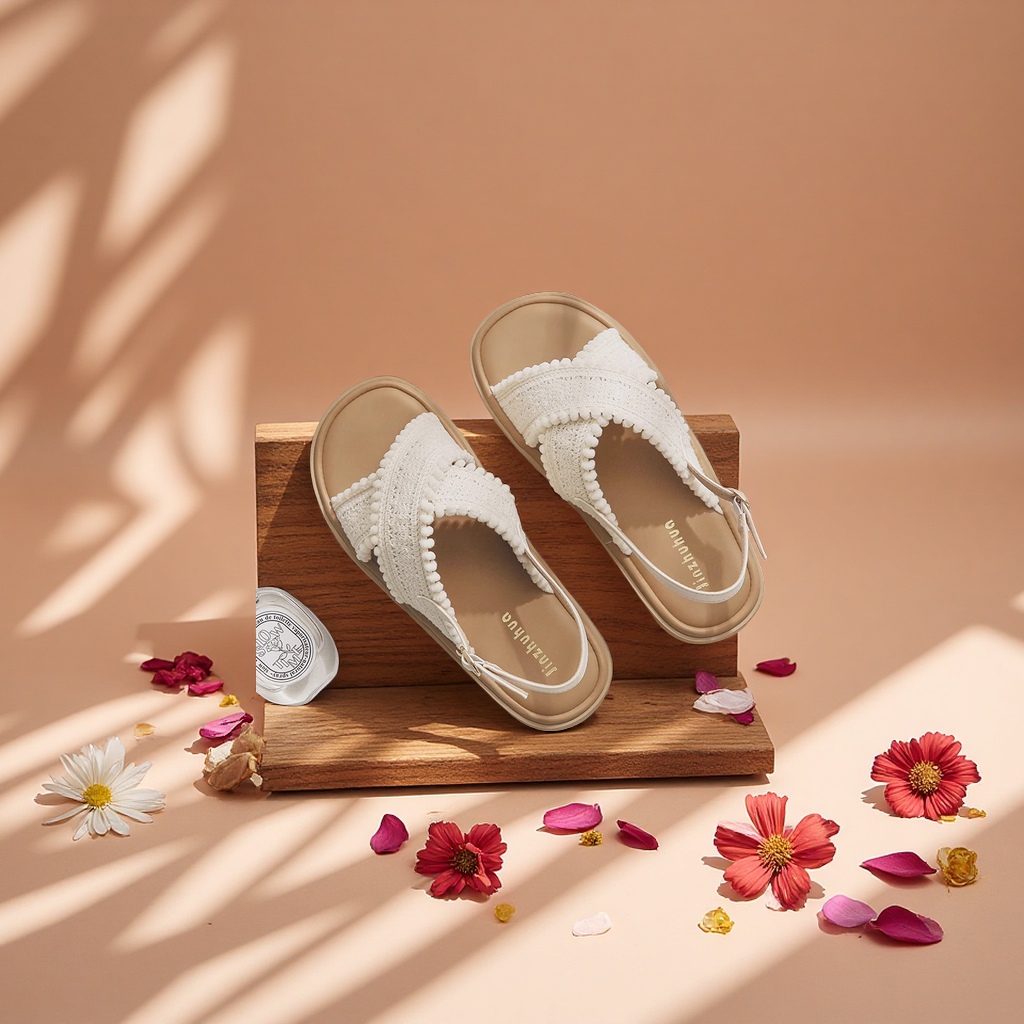 French sandals for women's summer 2025 new style, genuine leather flat, versatile and not tiring to the feet. Pair with skirts, outerwear, accessories, hairpins and headwear details Picture