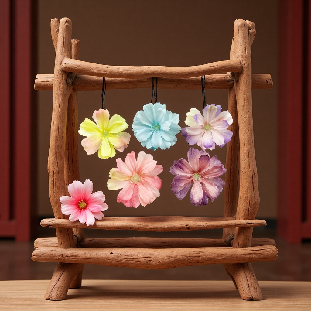 DIY faux plum blossom heads, Daisy artificial flower hairpins, flower clothing, souvenirs, materials and accessories, dance skirts, flower umbrellas, decorations, office culture, faux garden rose ornaments Specification image