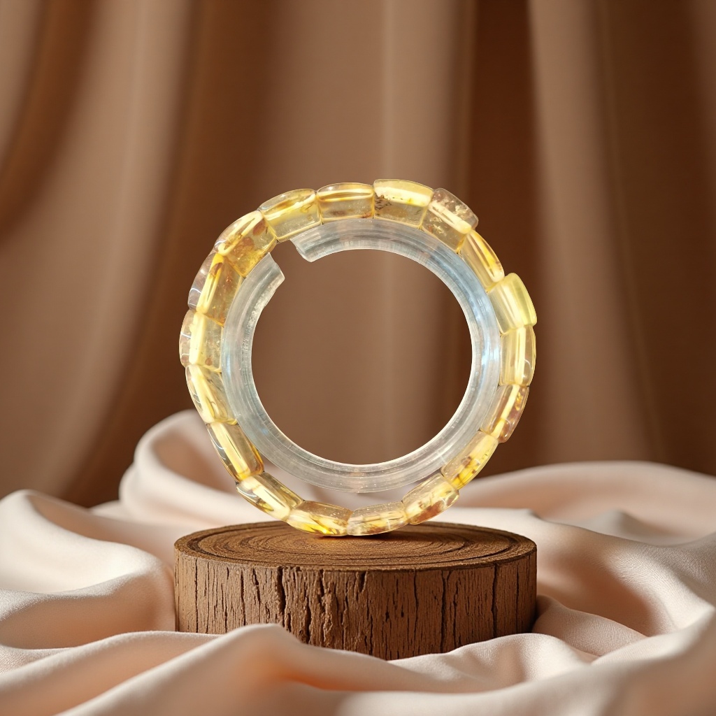 琥珀手链天然琥珀饰品手工编织复古风简约时尚女款手链礼物随形