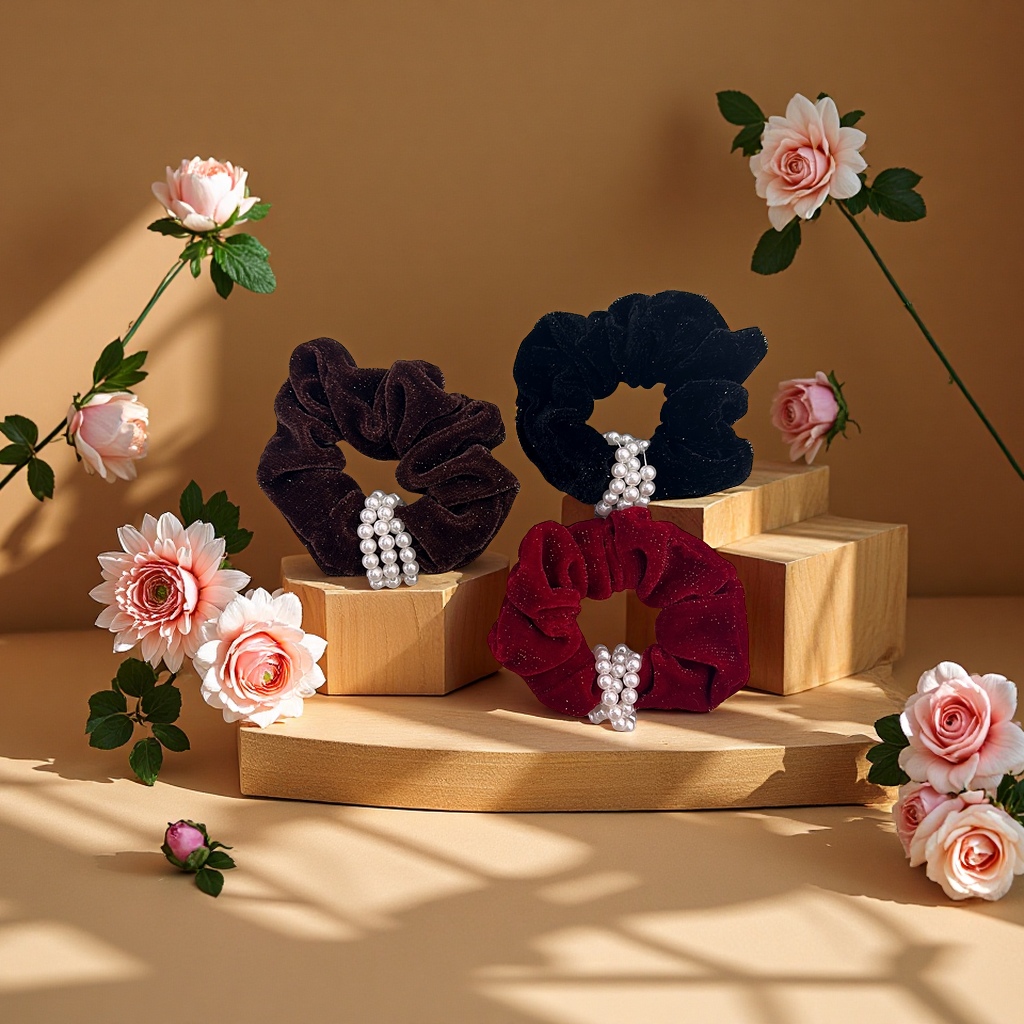 头饰珍珠皮筋优雅发饰简约百搭发带女生发夹发束配饰时尚潮流