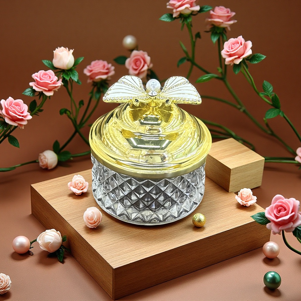 精致小糖缸 创意陶瓷糖罐 家用甜品糖果收纳容器 简约可爱装饰品