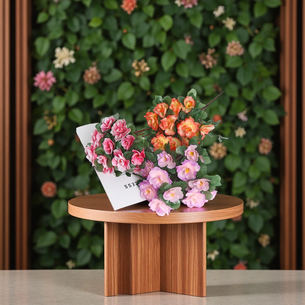 杜鹃花仿真花假花婚礼客厅装饰场景布置艺术插花户外工程办公文化仿真园艺玫瑰摆件