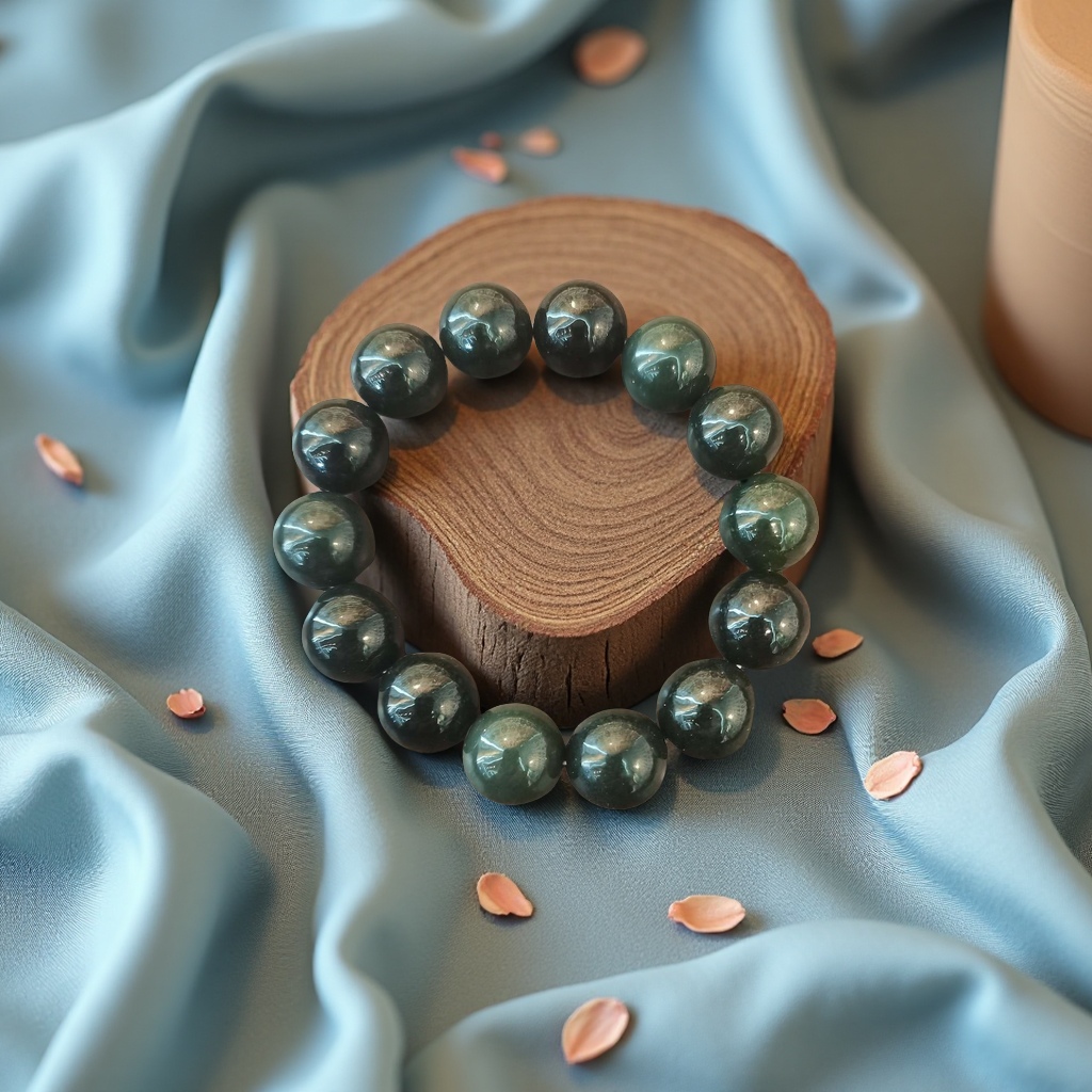 和田玉手链细节图