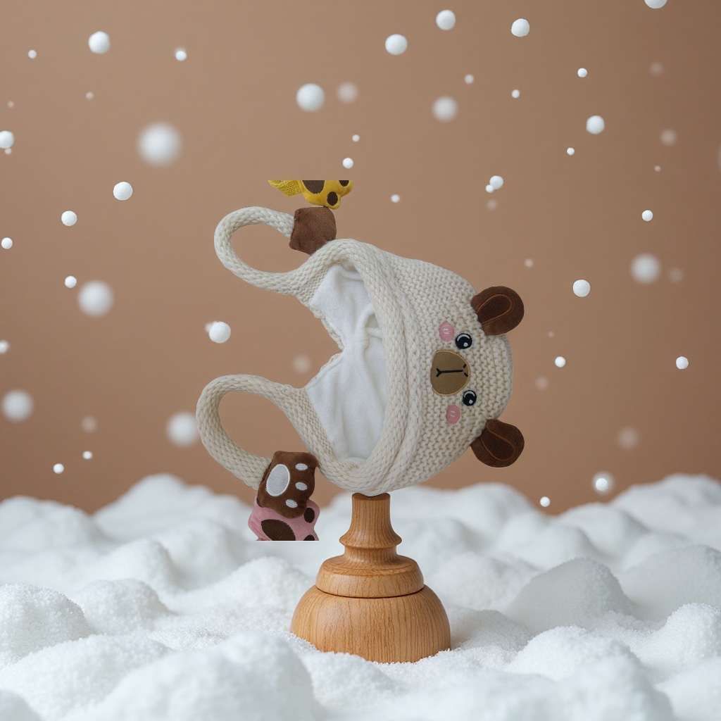 豹纹kitty围巾 时尚秋冬保暖韩版宽松百搭女式毛线披肩潮流围脖