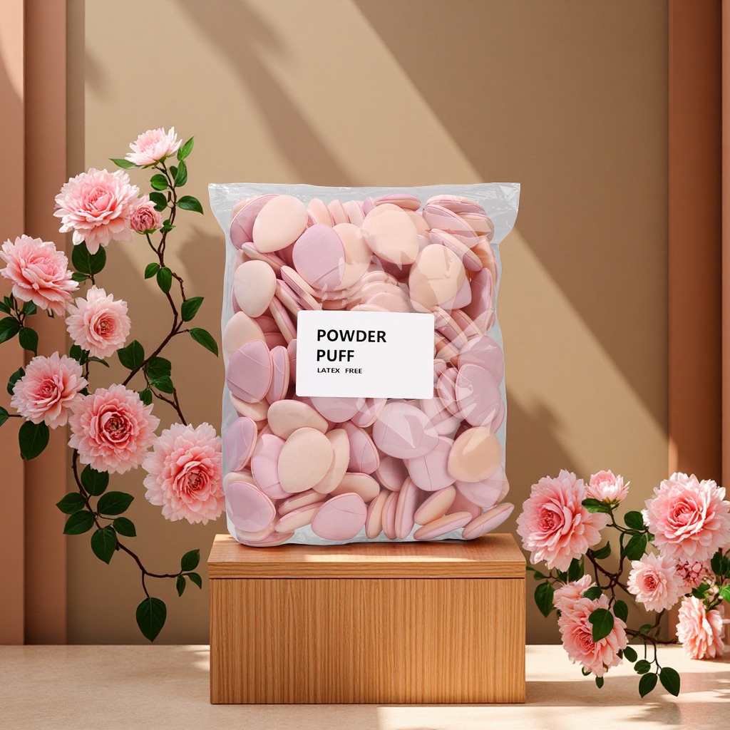 迷你水滴三角形粉扑携带方便遮瑕拇指粉扑眼部化妆工具15/30/60/100个装