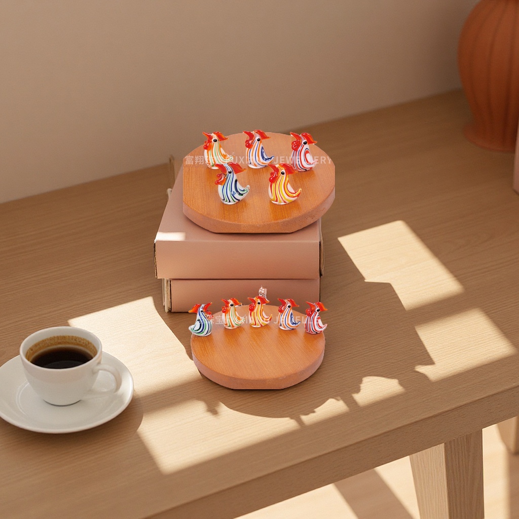 手工琉璃小公鸡摆件工厂直销工艺精美装饰品家居摆设礼品