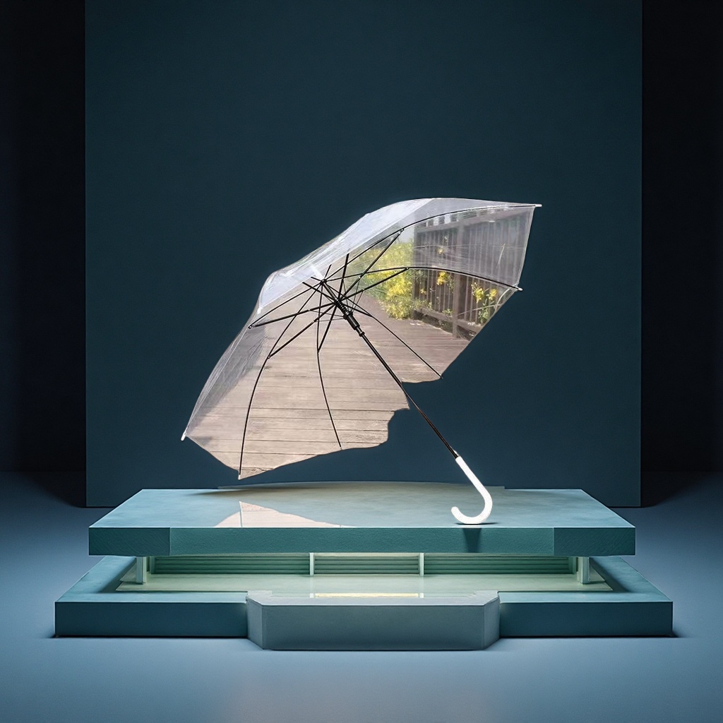 Transparent advertising umbrella, a popular female brand, is a non-disposable automatic opening and closing sunshade and wind shield with LOGO printing