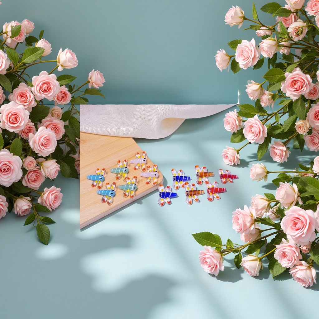 手工琉璃卡通蜻蜓工艺品厂家直销创意摆件手工艺礼品装饰品