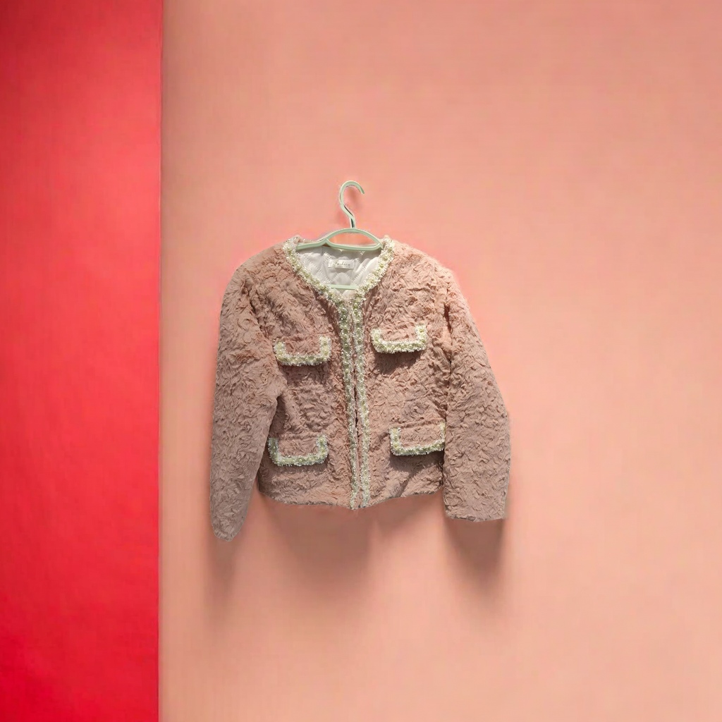 The jacquard sweater made of rabbit fur is soft, warm, and has a fine and comfortable hand feel. It is a new collection of clothing fabrics for spring, autumn and winter details Picture