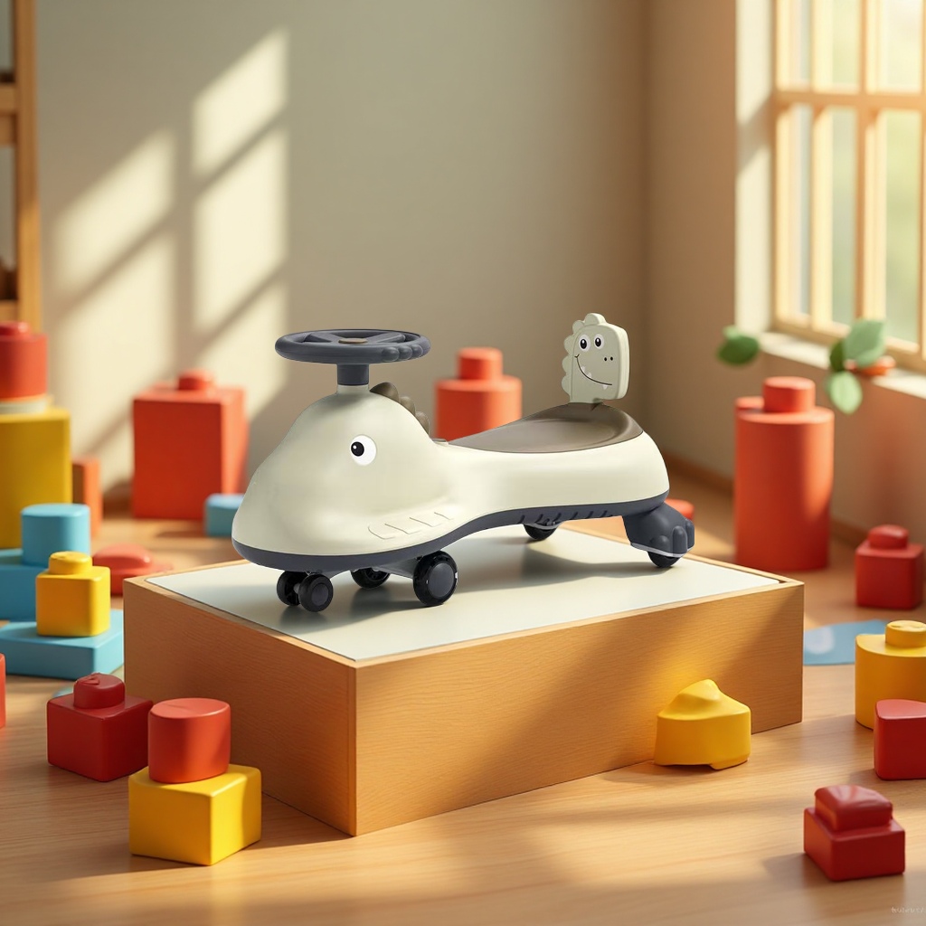 小恐龙扭扭车安全稳固可推行车款式多样适合 1－7 岁宝宝