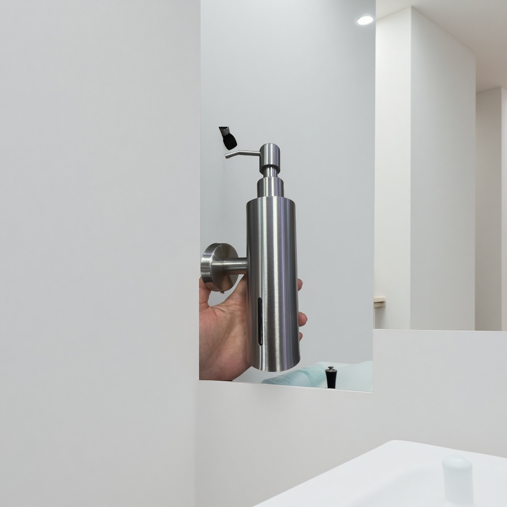 不锈钢材质皂液器家用厨房卫生间洗手液瓶简约耐用防漏  
