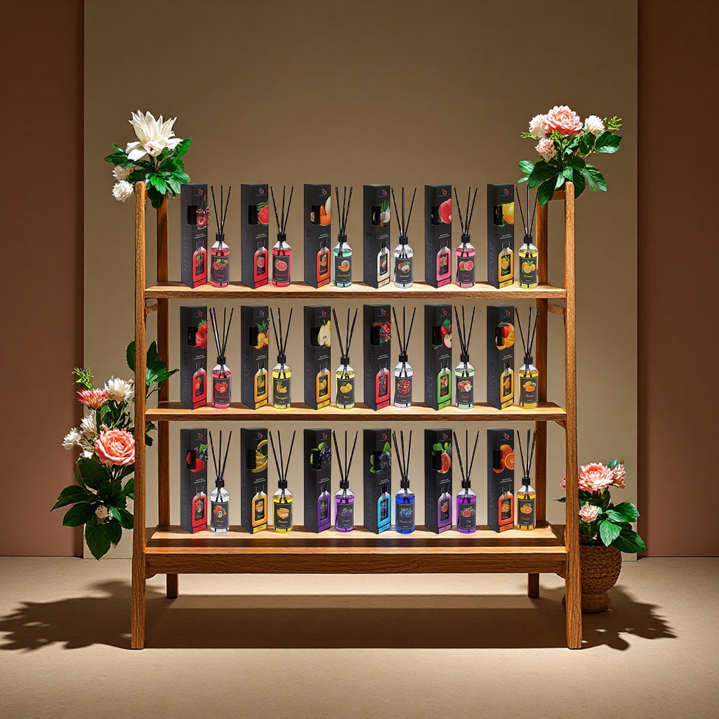 Oil-based rattan aromatherapy, non-flame essential oil, deodorizing fruit fragrance, bedroom, bathroom, long-lasting export wholesale, household aromatherapy machine Application Scenario