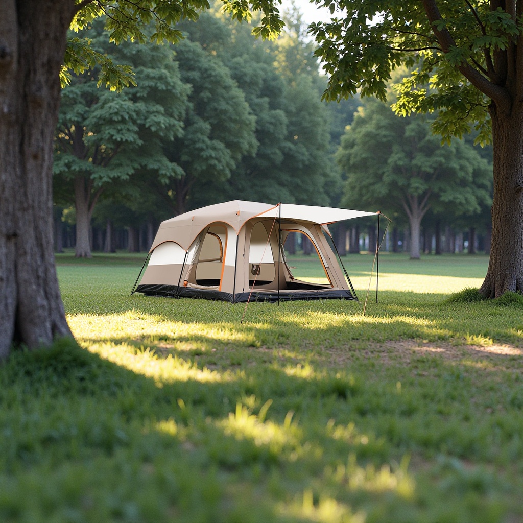 多功能二室一厅露营帐篷户外野营装备大空间便携折叠防晒防雨公园野餐运动户外山地帐篷天幕配件