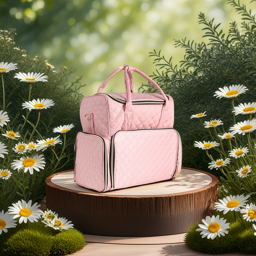 美甲收纳包，美甲工具收纳包，美甲甲油收纳包，可收纳80瓶指甲油和美甲烤灯等全部美甲工具。产品图