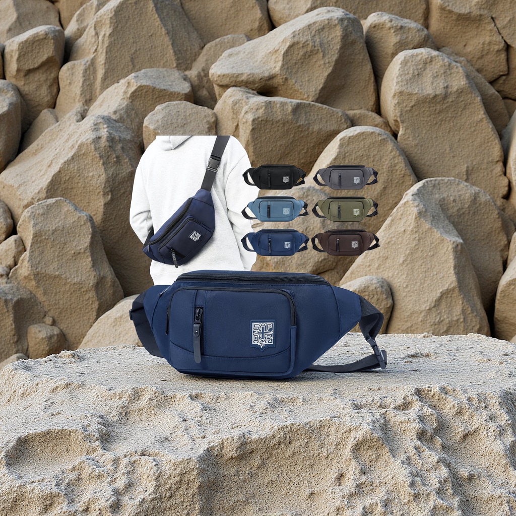 2025 nuevo hombre cintura bolsa deportes al aire libre multiplo portátil viaje crossbody un hombro bolso bolso de cuero bolsa de hombre